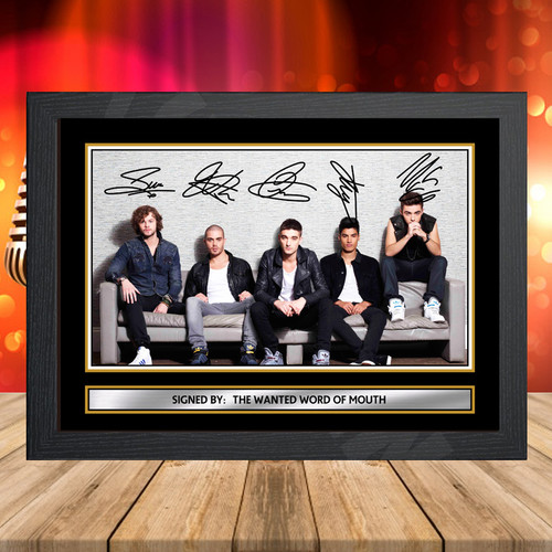 The Wanted Word Of Mouth 2 printed autograph poster print