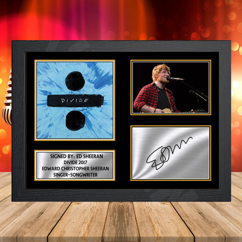 Ed Sheeran Divide 2017 2 printed autograph poster print