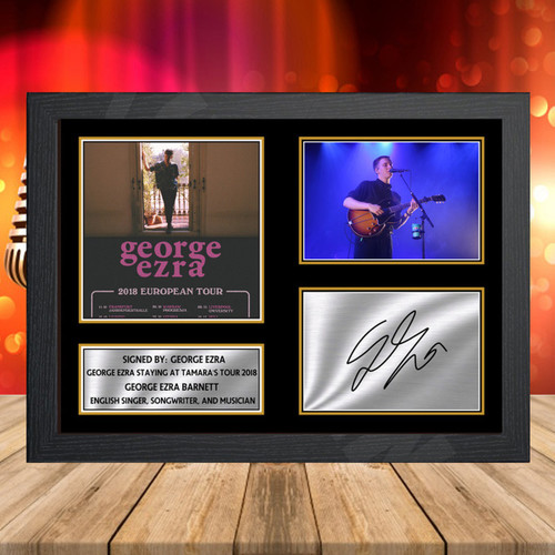 George Ezra Staying At Tamara's Tour 2018 2 Printed Autograph Music-Landscape Star Poster Print
