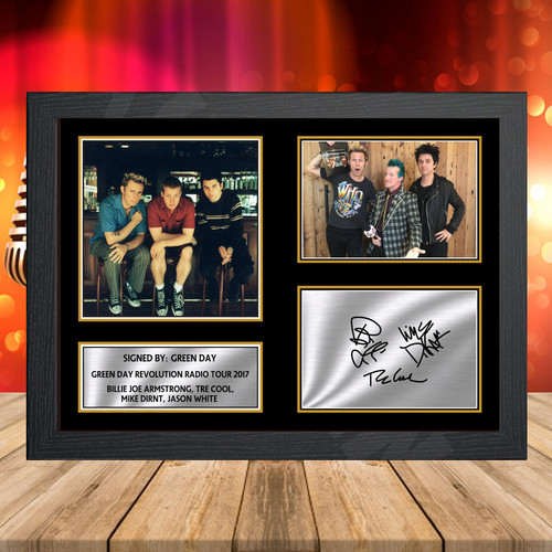 Green Day Revolution Radio Tour 2017 Printed Autograph Music-Landscape Star Poster Print