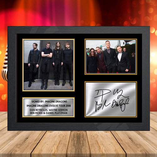 Imagine Dragons Evolve Tour 2018 printed autograph poster print