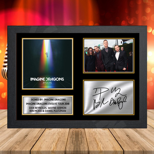 Imagine Dragons Evolve Tour 2018 2 Printed Autograph Music-Landscape Star Poster Print