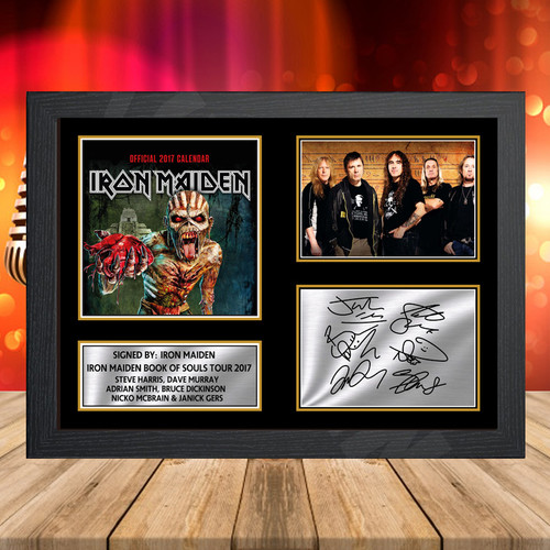 Iron Maiden Book Of Souls Tour 2017 2 printed autograph poster print