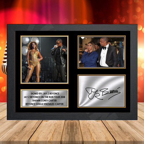 Jay Z Beyonce On The Run Tour 2018 Printed Autograph Music-Landscape Star Poster Print