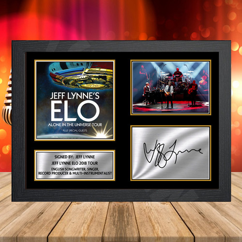 Jeff Lynne Elo 2018 Tour 2 Printed Autograph Music-Landscape Star Poster Print