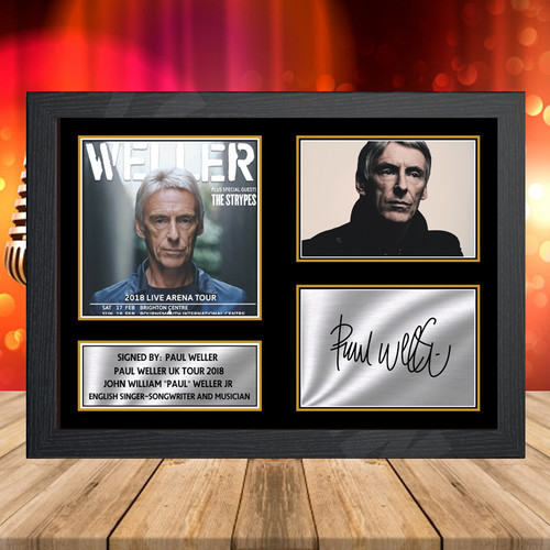 Paul Weller Uk Tour 2018 Printed Autograph Music-Landscape Star Poster Print