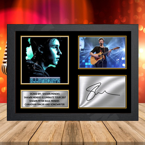 Shawn Mendes Illuminate Tour 2017 Printed Autograph Music-Landscape Star Poster Print
