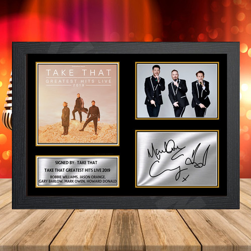 Take That Greatest Hits Live 2019 Printed Autograph Music-Landscape Star Poster Print