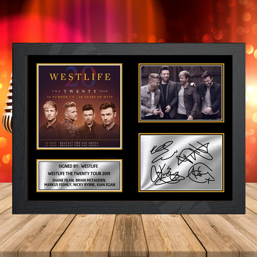 Westlife The Twenty Tour 2019 printed autograph poster print