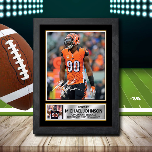 Michael Johnson 3 printed autograph poster print