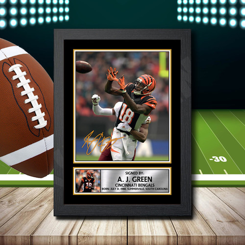 A. J. Green printed autograph poster print
