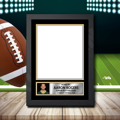 Aaron Rogers Green Bay Packers printed autograph poster print