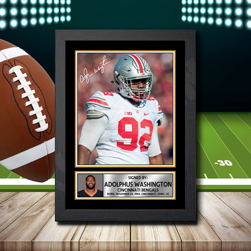 Adolphus Washington 2 printed autograph poster print