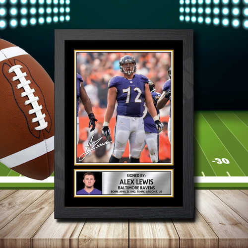 Alex Lewis 2 printed autograph poster print
