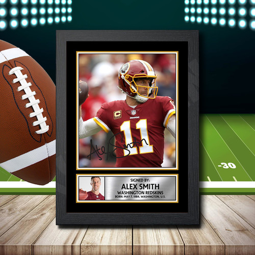 Alex Smith printed autograph poster print