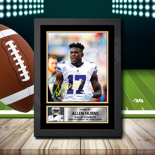 Allen Hurns printed autograph poster print