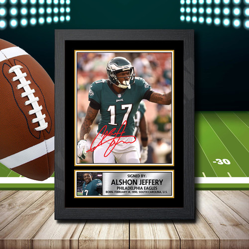 Alshon Jeffery printed autograph poster print