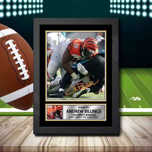 Andrew Billings printed autograph poster print