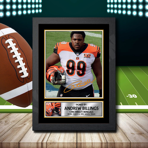 Andrew Billings 2 printed autograph poster print