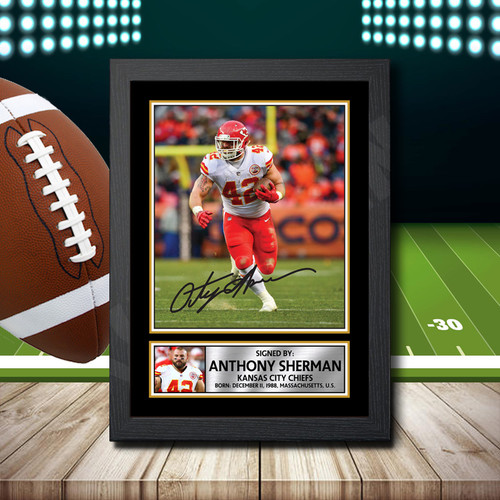 Anthony Sherman 2 printed autograph poster print