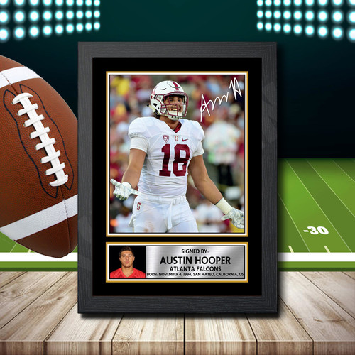 Austin Hooper 1 printed autograph poster print