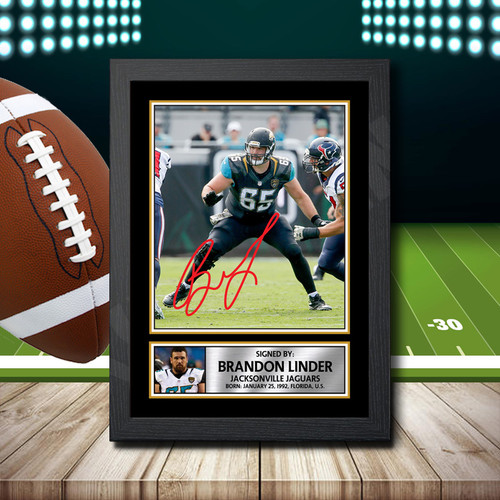 Brandon Linder 2 printed autograph poster print