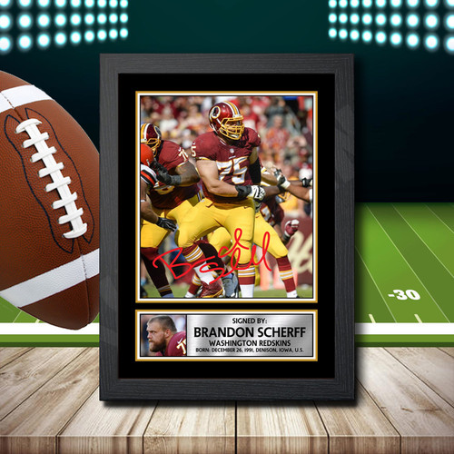 Brandon Scherff printed autograph poster print