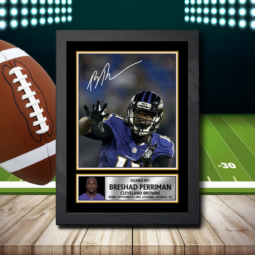Breshad Perriman 2 printed autograph poster print