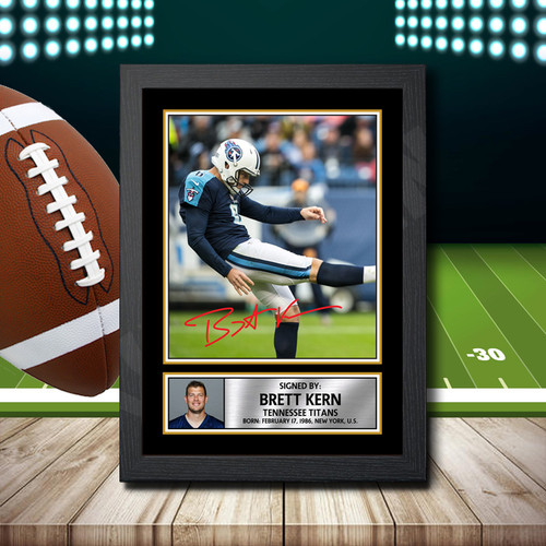 Brett Kern 2 printed autograph poster print