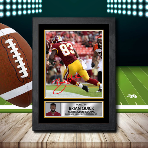Brian Quick printed autograph poster print