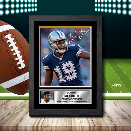 Brice Butler 2 printed autograph poster print