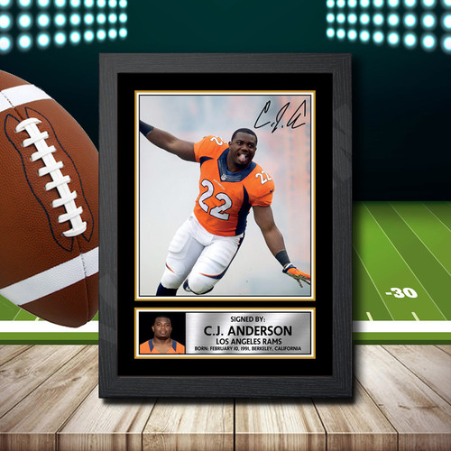 C.J. Anderson 1 printed autograph poster print