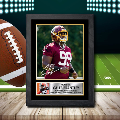 Caleb Brantley printed autograph poster print