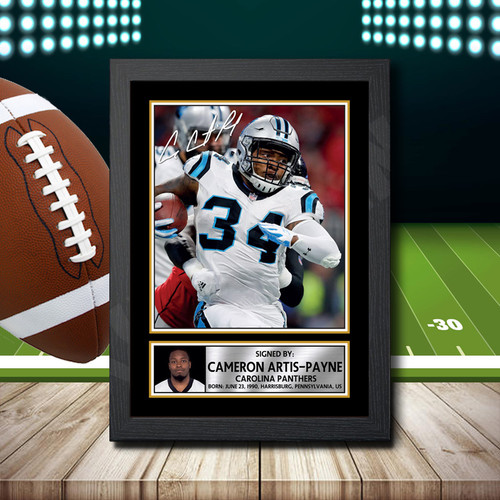 Cameron Artis-Payne 2 - Printed Autograph NFL Star Poster Print