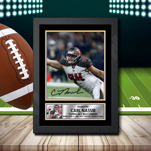 Carl Nassib 2 printed autograph poster print