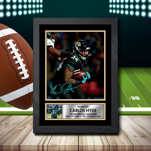 Carlos Hyde printed autograph poster print