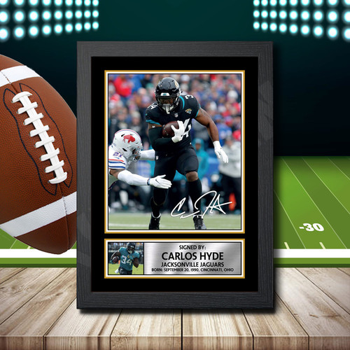 Carlos Hyde 2 printed autograph poster print
