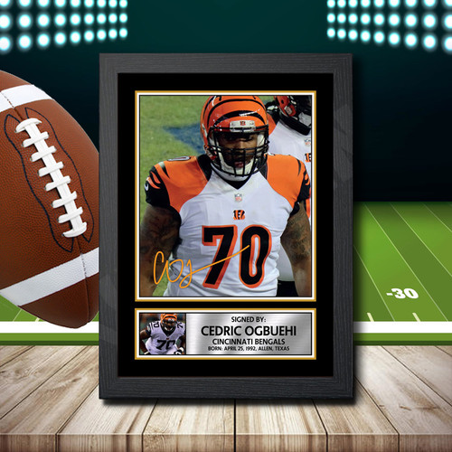 Cedric Ogbuehi printed autograph poster print