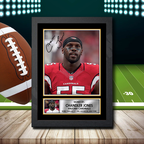 Chandler Jones 1 printed autograph poster print
