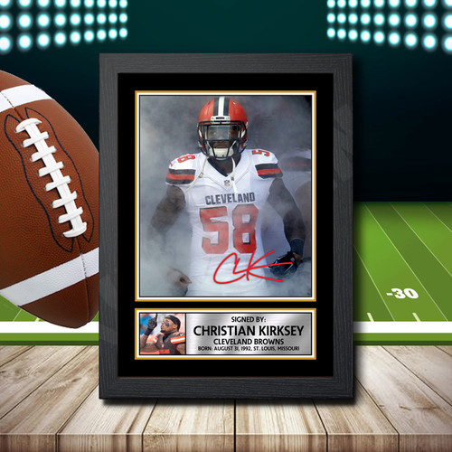 Christian Kirksey printed autograph poster print