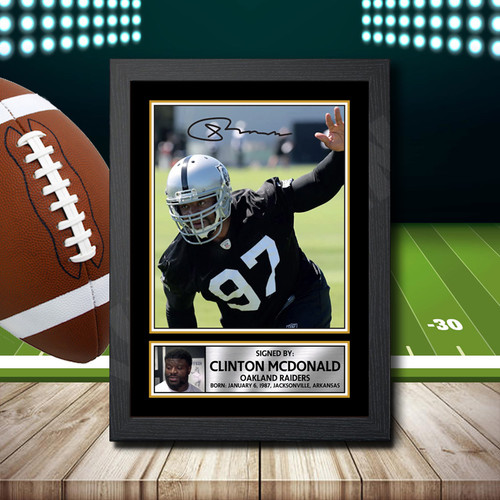 Clinton Mcdonald printed autograph poster print