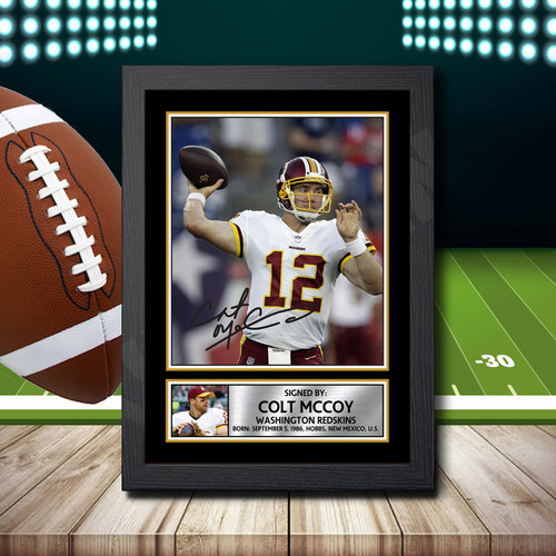 Colt Mccoy 2 printed autograph poster print