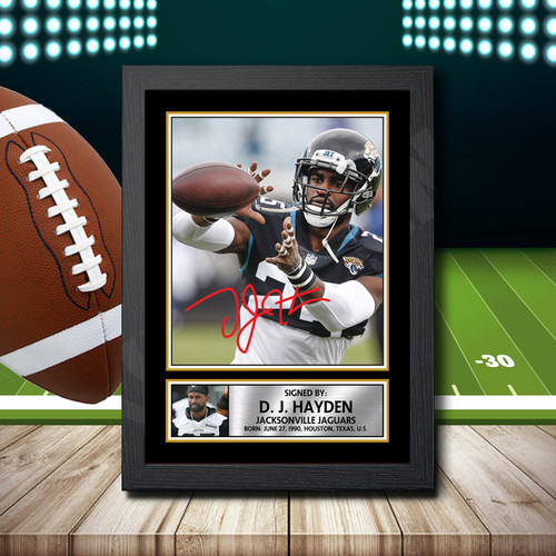 D. J. Hayden printed autograph poster print