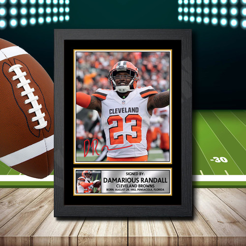 Damarious Randall 2 printed autograph poster print