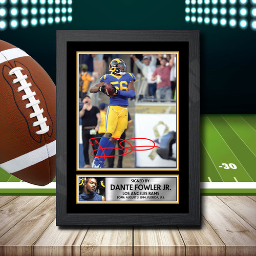 Dante Fowler Jr 2 printed autograph poster print