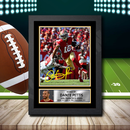 Dante Pettis printed autograph poster print