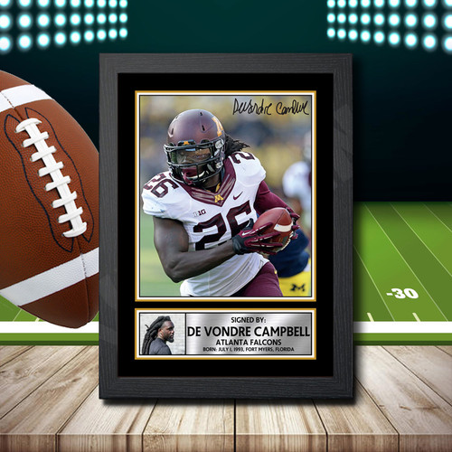 De Vondre Campbell 2 printed autograph poster print