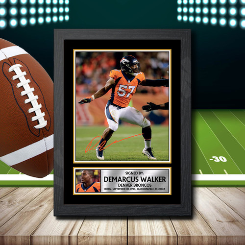 Demarcus Walker printed autograph poster print