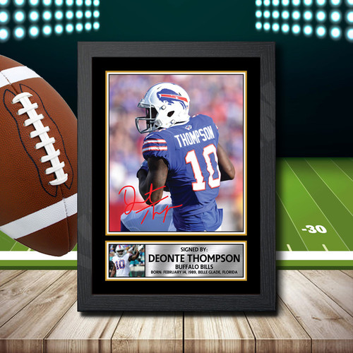 Deonte Thompson printed autograph poster print