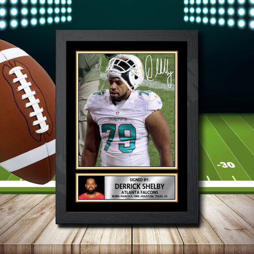 Derrick Shelby 1 printed autograph poster print